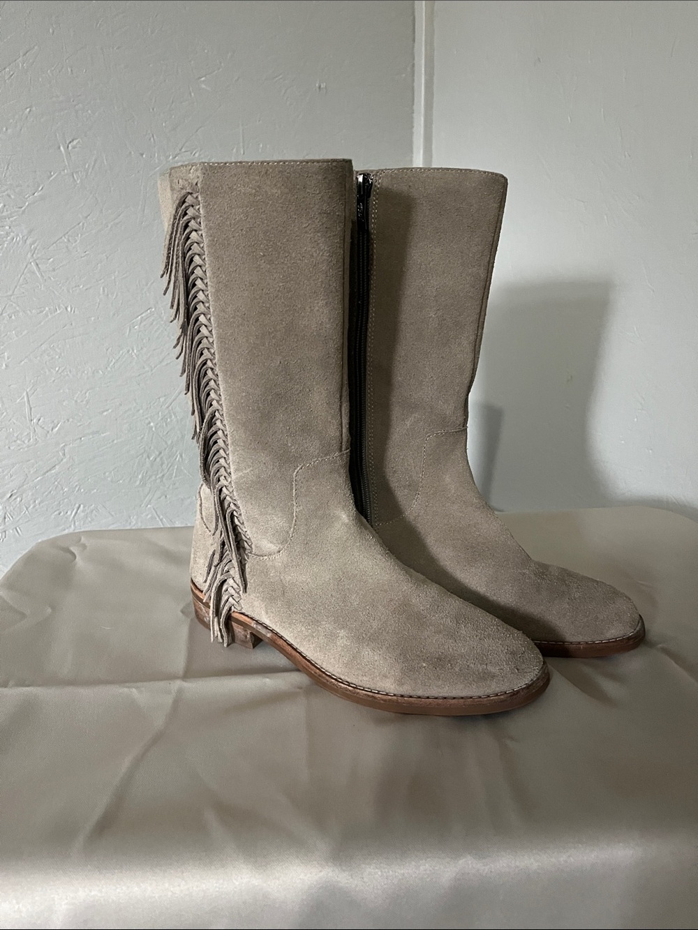 Bass Fringe Mid-Calf Boots